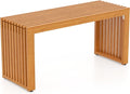 Tangkula Patio Acacia Wood Bench, 36” Outdoor All-Slat Wood Bench by TANGKULA