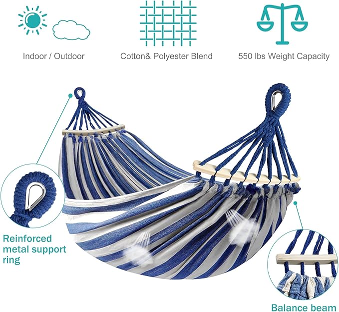 MOSFiATA Hammocks Portable Camping Hammock Upgraded 550lb Comfortable Fabric - Image 2