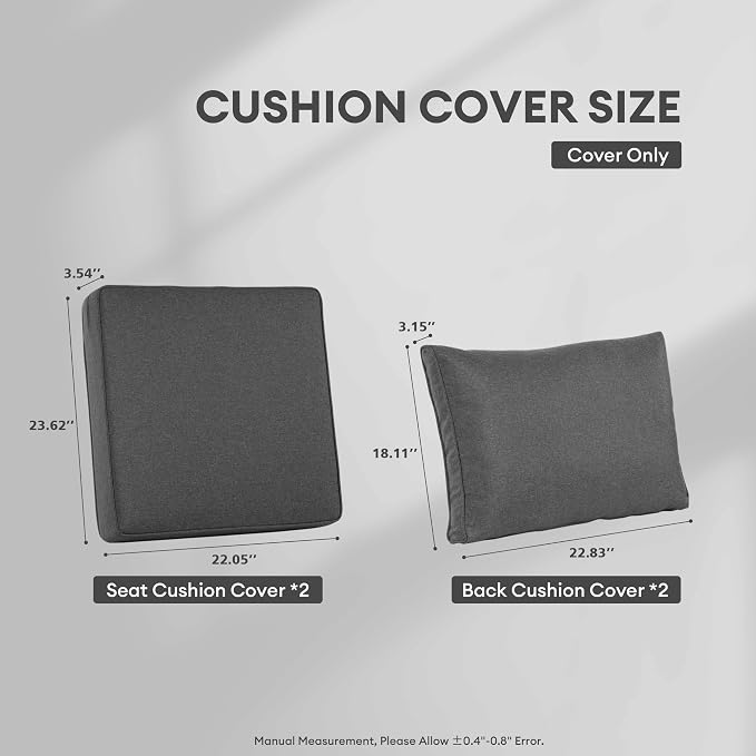 ovios Patio Cushion Covers, Waterproof Cushion Cover - Image 6