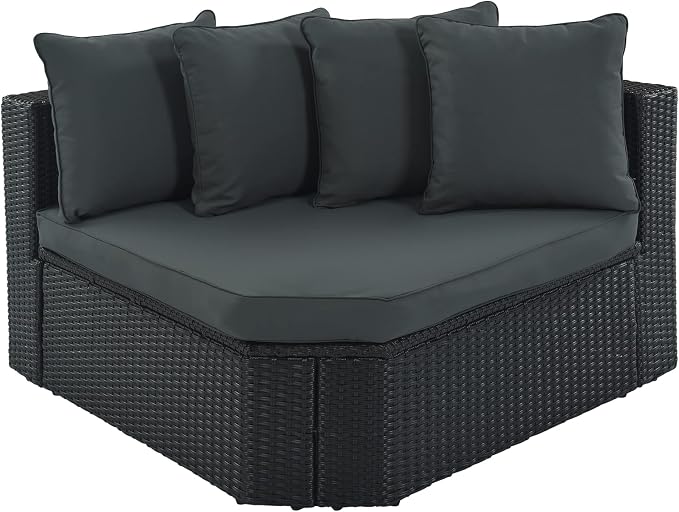 Merax 7-Piece Outdoor Wicker Sectional Sofa Set, Modular Rattan Conversation Set - Image 7