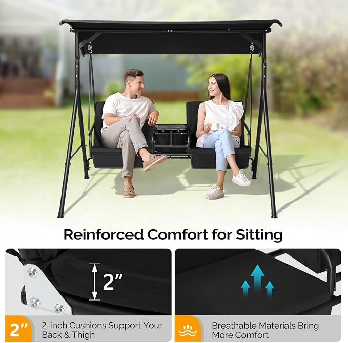 VINGLI Outdoor Porch Swing - Image 2