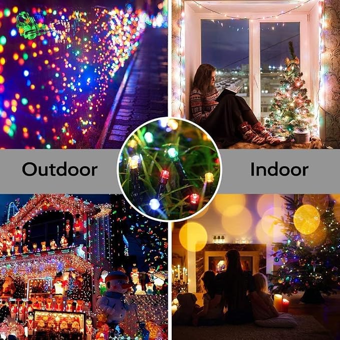 Joomer Solar Christmas Lights, 2 Pack Total 144 FT 400 LED 8 Modes Waterproof - Image 5