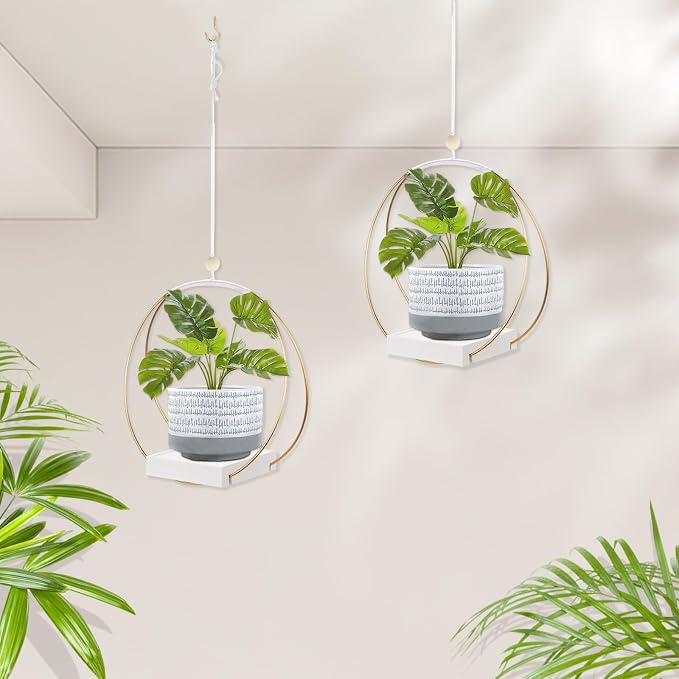 2 Pack Hanging Planter Holder for Indoor Plants, Plant Hanger - Image 5
