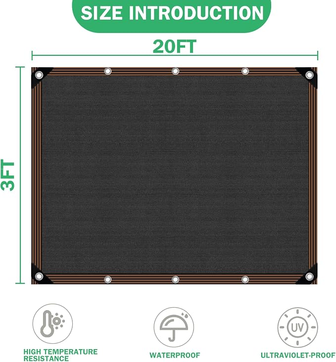 Shade Cloth - for Plants Greenhouse, 70% Sunblock Shade Sails -for Outdoor - Image 3