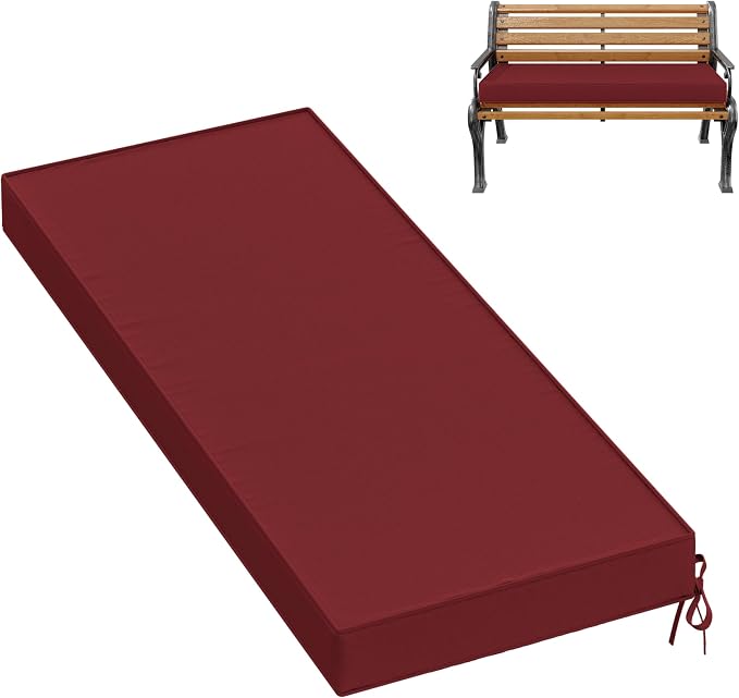 Premium Outdoor Bench Cushions for Patio Furniture 3.5inches Memory Foam Bench by Pakunoda
