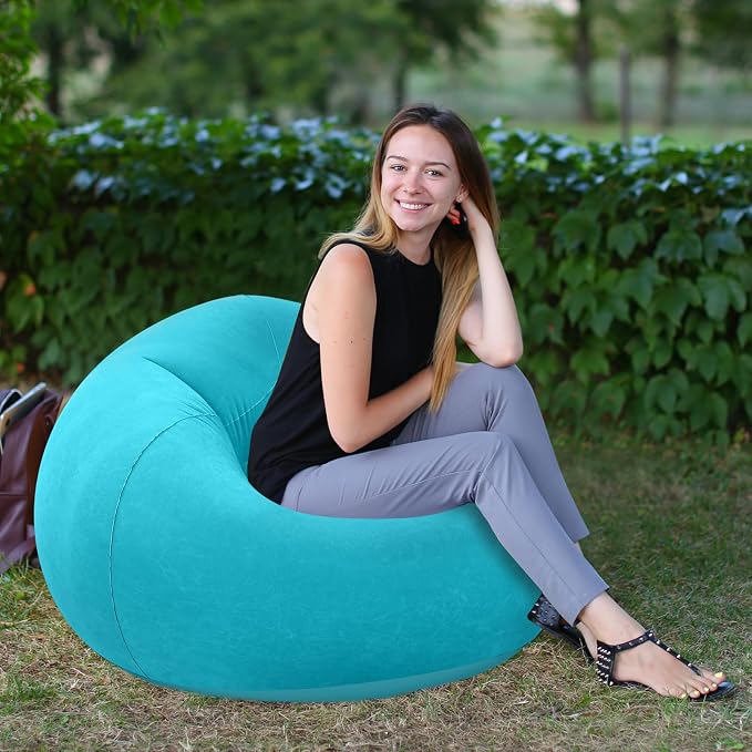 Realspring Inflatable Bean Bag Chairs Outdoor Blow up Camping Chairs Inflatable - Image 6