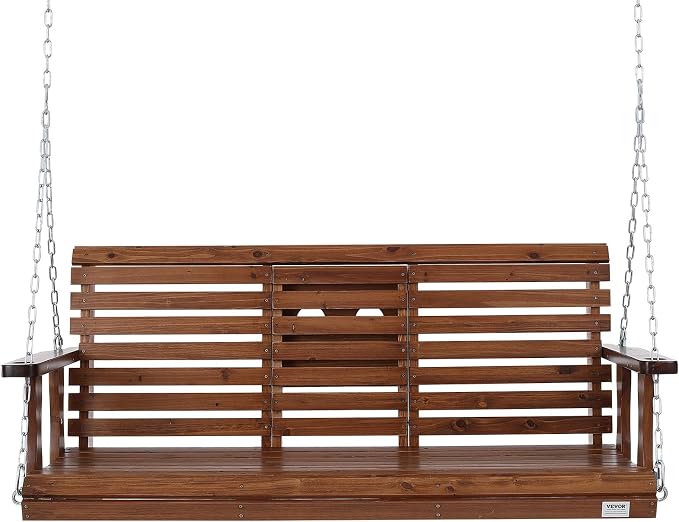 VEVOR Wooden Porch Swing 5 ft, Patio Bench Swing - Image 11