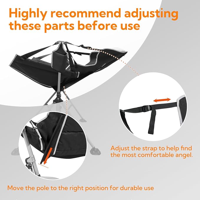 Oversized Hammock Camping Chairs, Folding Swing Chair - Image 4