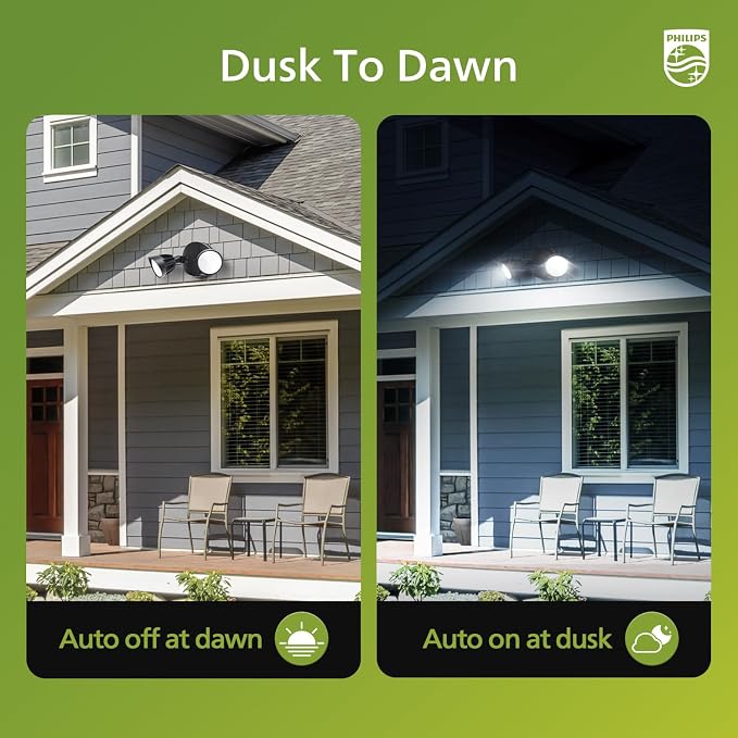 Philips Dusk to Dawn 44W 3500LM LED Security Flood Lights Outdoor, 5000K - Image 3