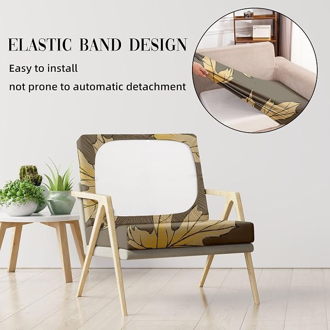 8Pcs Stretch Patio Cushion Covers Outdoor Cushion Cover, Jacquard Stretch - Image 5