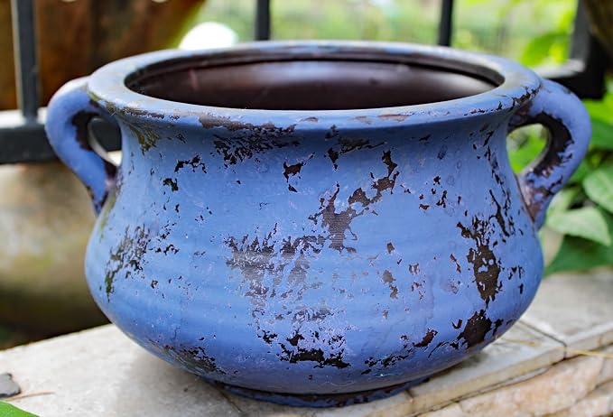 Goodman and Wife Egyptian Era Designed Earthen Ware Terra-Cotta Vessel/Planter - Image 4