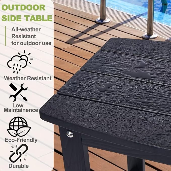 Y&M Outdoor Side Table, HIPS Adirondack Small Double Layer Table, Waterproof - Image 7
