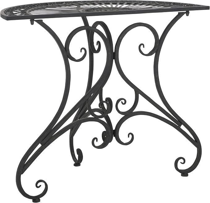 SAFAVIEH Outdoor Collection Annalise Victorian Scroll Antique Black Iron Accent - Image 7