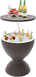 SHAREWIN Patio Cool Bar Table, Height-Adjustable Outdoor Bar Tables 8 Gallon by SHAREWIN
