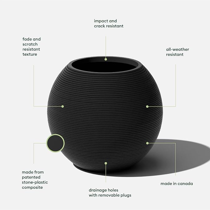 Veradek Strata Series Sphere Round Planter - Image 3