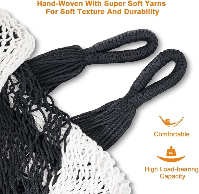 Lazy Daze Hammocks Handwoven Mayan Hammock, 10.5 FT Soft Rope Double Hammocks - Image 3