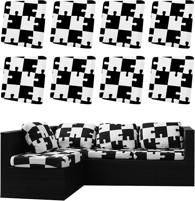 Outdoor Cushion Covers Set, Replacement by SUKAIKEQA
