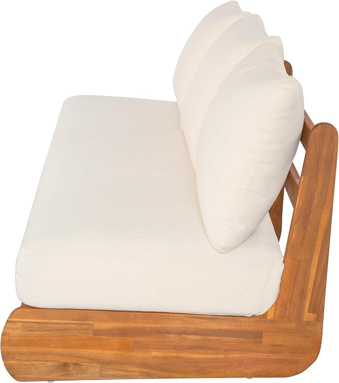 Christopher Knight Home Poppy Acacia Wood Outdoor 3 Seater Sofa - Image 6