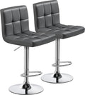 Yaheetech Bar Stools Set of 2, Adjustable PU Leather Swivel Barstools, Modern by Yaheetech