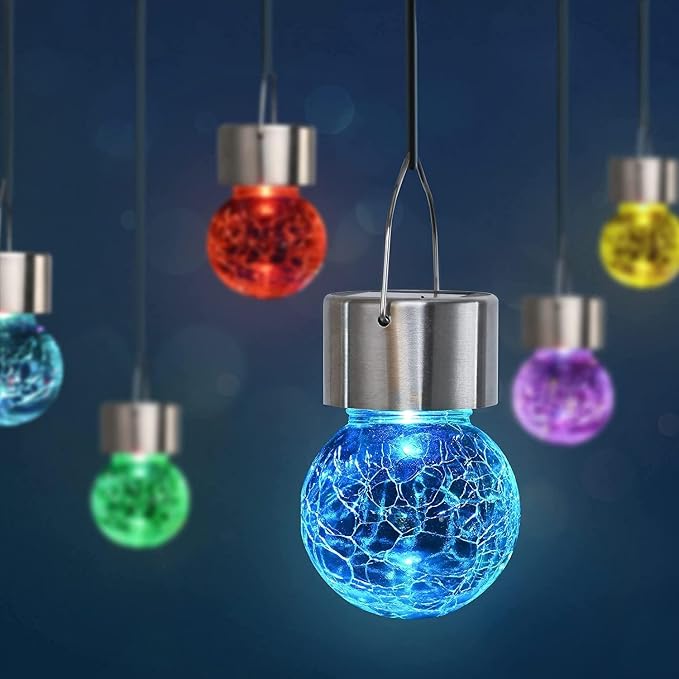 GIGALUMI Solar Lights Outdoor Waterproof, 8 Pack Solar Hanging Lights Garden - Image 9