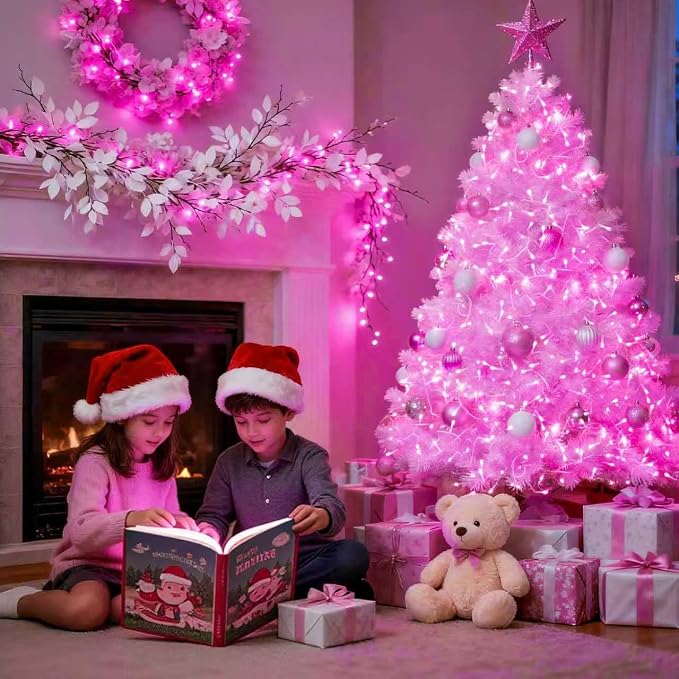 JMEXSUSS 66 Ft Connectable Pink Lights - Image 9