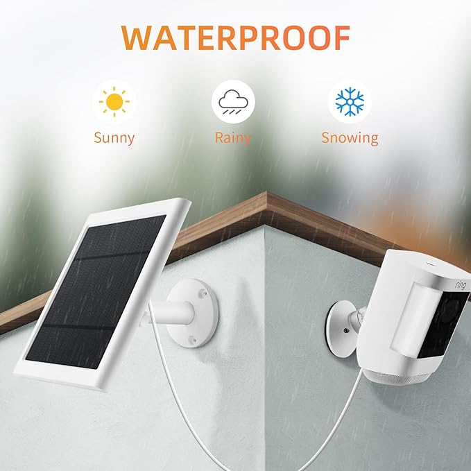 Solar Panel for Ring Camera, 2 Pack 4W Solar Charger Compatible - Image 5
