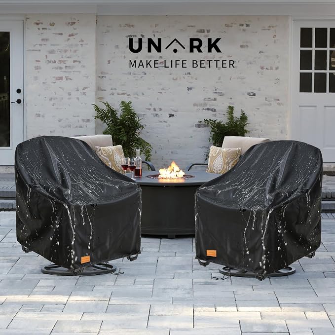 Swivel Patio Chair Cover 4 Pack, 600D Waterproof Heavy Duty Outdoor Chair Cover - Image 3