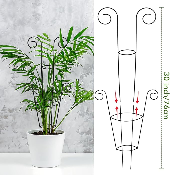 ZOUTOG Trellis for Climbing Plants Indoor 4 Pack 30 Inch, Rustproof Metal - Image 2