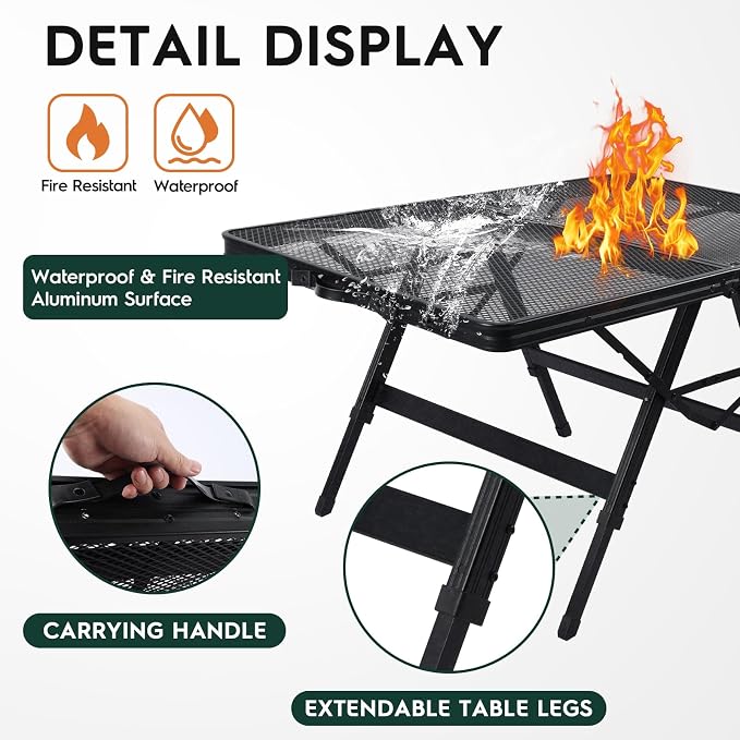 3 FT Folding Grill Table, Portable Camping Table - Image 4