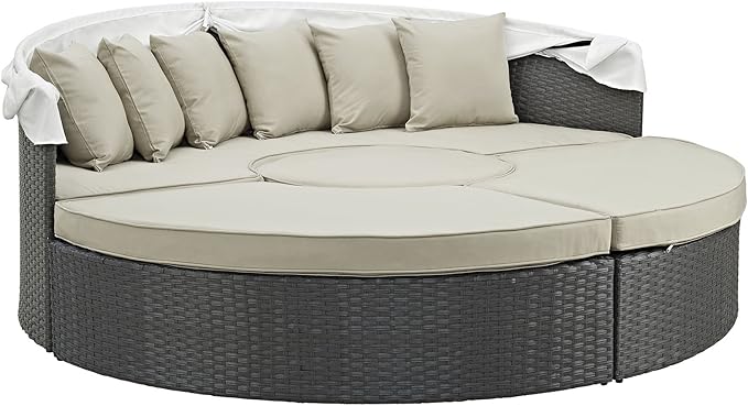 Modway Sojourn Outdoor Patio Sunbrella Sectional Daybed - Image 4
