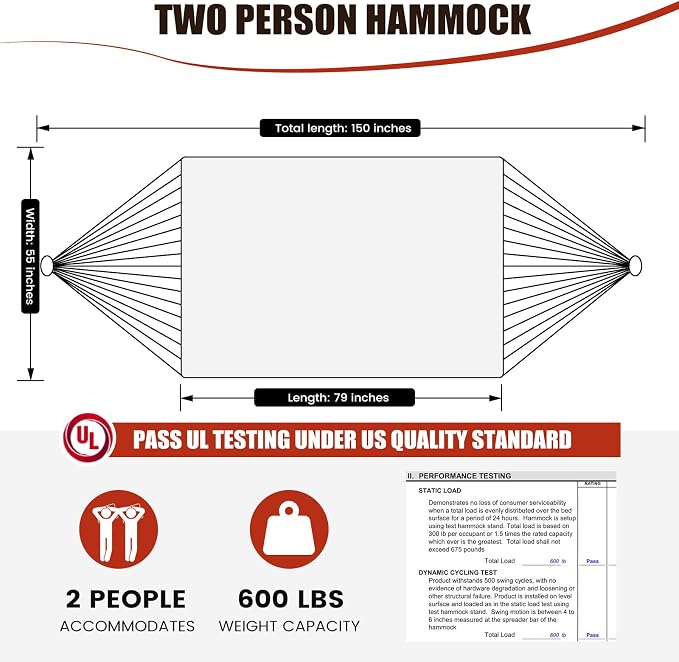 13FT Double Hammock With Spreader Bars - Image 8