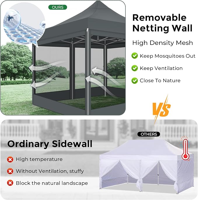 COBIZI 10x10 Heavy Duty Pop Up Canopy - Image 4