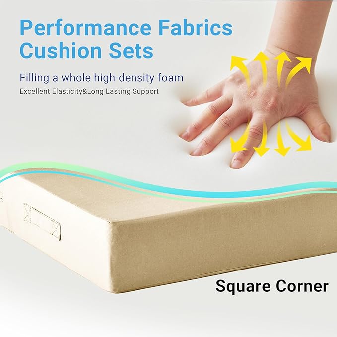 Outdoor Cushions for Patio Furniture, Outdoor Seat Cushion Set 24 x 24 x 5.75 - Image 4