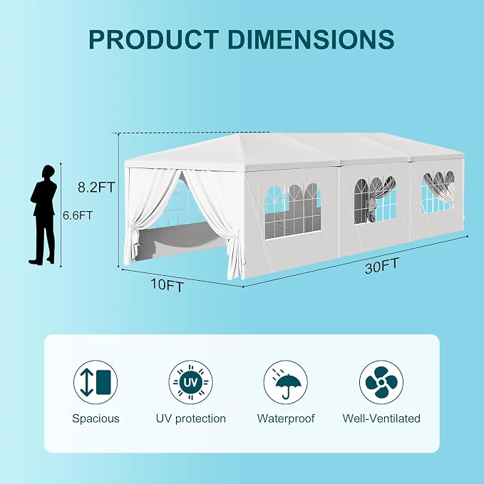 Outdoor 10' x 30' Canopy Tents - Image 6