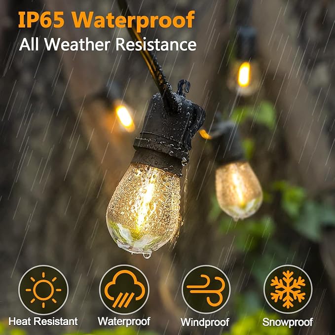 LED Outdoor String Lights, 50FT Waterproof Patio Light - Image 5