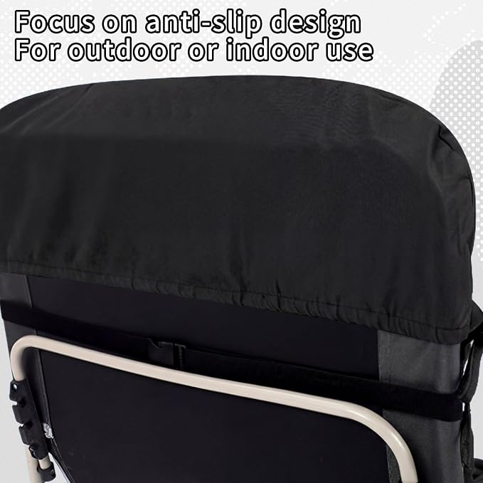Tudomro 1 Pcs Black 66'' Outdoor Chaise Lounge Cushion Waterproof Patio Lawn - Image 8
