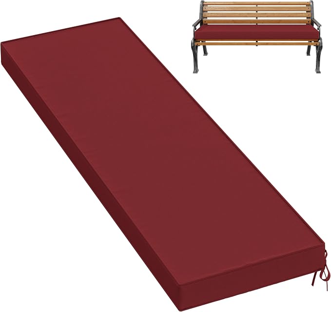 Premium Outdoor Bench Cushions for Patio Furniture 3.5inches Memory Foam Bench by Pakunoda