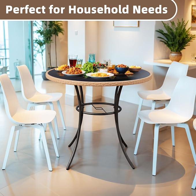 AVAWING 35.6-Inch Round Outdoor Dining Table - Image 7