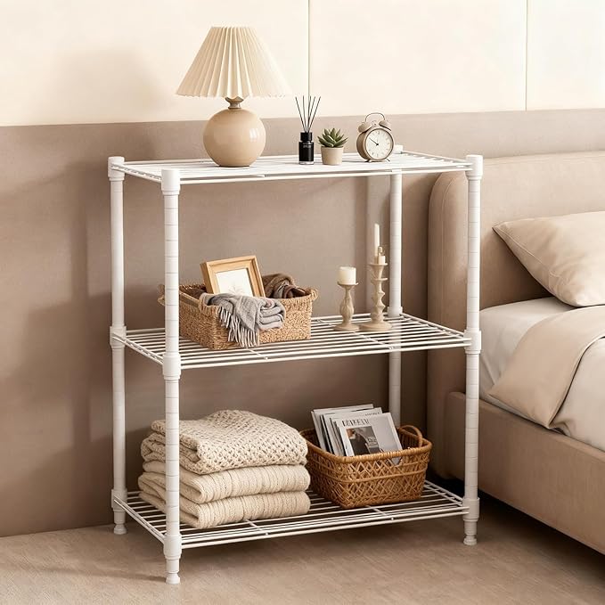 450 lbs Wire Storage Shelving 3-Tier Utility Shelving Unit Steel Organizer Wire - Image 5