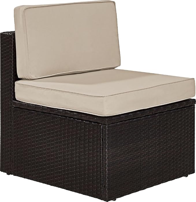 Crosley Furniture Palm Harbor Armless Outdoor Sectional Chair, Wicker Patio by CrosleyFurniture