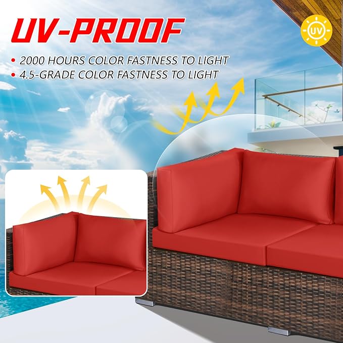 Patelai 11 Pcs Waterproof Patio Cushion Covers - Image 2