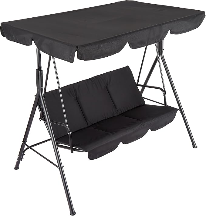 Porch Swing Chair with Adjustable Canopy - Image 8