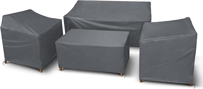 STARTWO Patio Furniture Covers, 4 Piece Heavy Duty Waterproof Outdoor Furniture by STARTWO