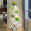 Plant Stand Indoor with Grow Light, 6-Tiered Tall Plant Stand Indoor, Metal by Homsorout