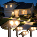 Solar Spot Lights Outdoor Adjustable Beam & PC Light Guide Column, 4 Pack Solar by Unknown