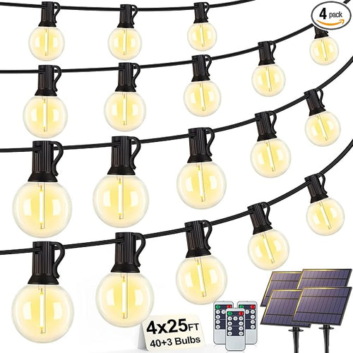 100FT Solar String Lights Outdoor by Larkvue