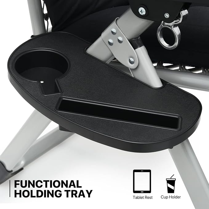 MoNiBloom Stable Folding Chair Outdoor Lounge Chair Beach Pool Lawn Recliner - Image 12