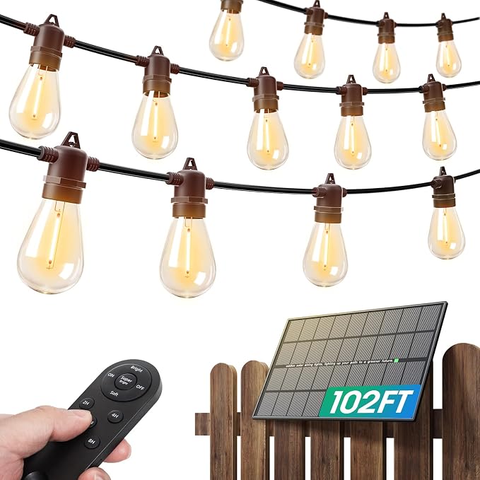 addlon 100FT Solar String Lights Outdoor Waterproof by addlon