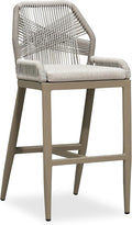 PURPLE LEAF Bar Stool 1 Piece Outdoor Bar Height Metal Stool Modern Wicker by PURPLELEAF