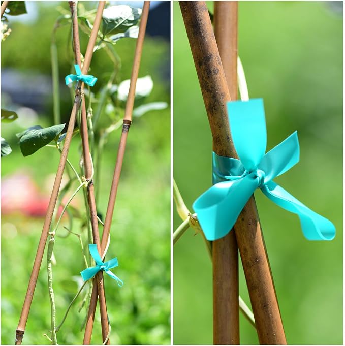 10 Pcs 150 Feet x 1/2" Wide Stretch Tie Tape Green Plant Garden Tie, Garden - Image 4